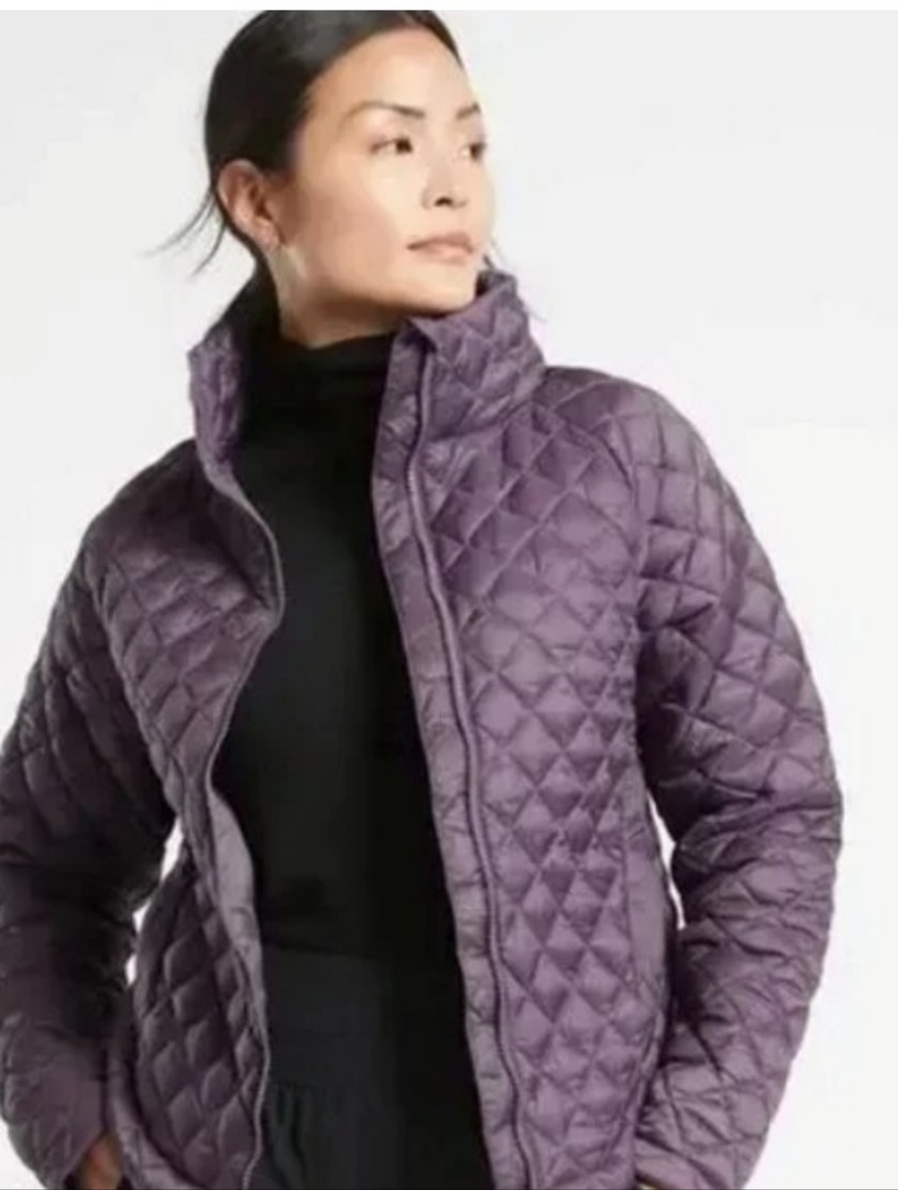 Athleta Whisper Featherless Jacket, L Violet